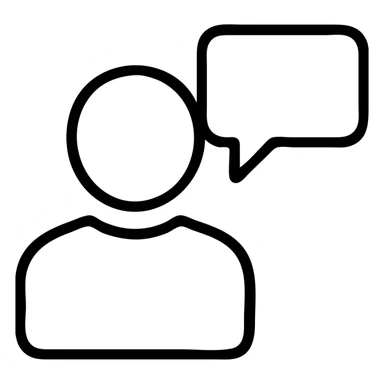 unit talking with simple speech bubble sticker
