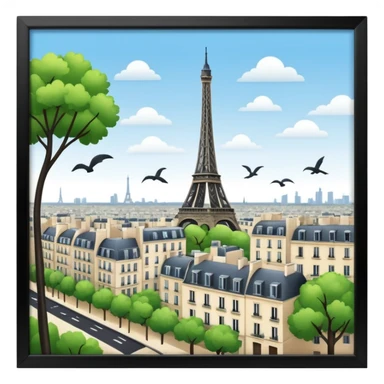 windy day in paris sticker