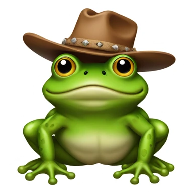 Cowboy frog sticker