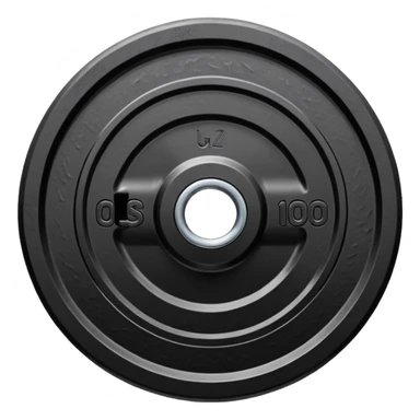 a black gym weight plate sticker