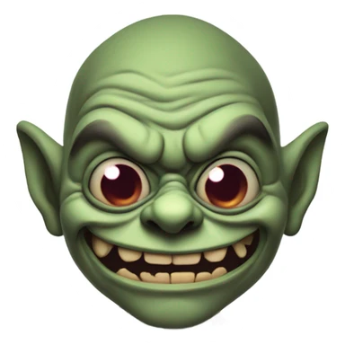 evil and malicious goblin with a vape sticker