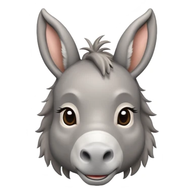 Cute donkey looking sideways sticker