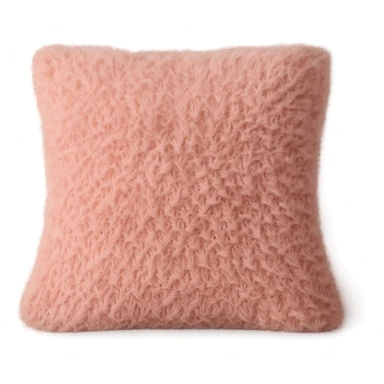 pink cozy wool throw pillow, soft and fluffy sticker