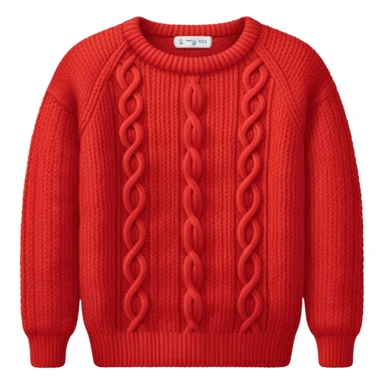 red knitwear sticker