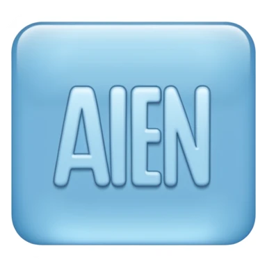 light blue word "amen" simple font in rectangle sticker