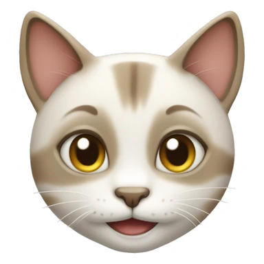A cat with cute smile  sticker