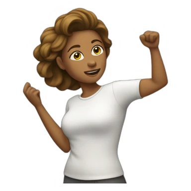 Femme qui fait un dab sticker