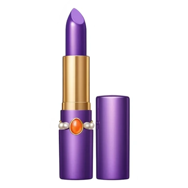 Ysl lipstick with lila orange pearl shells  sticker