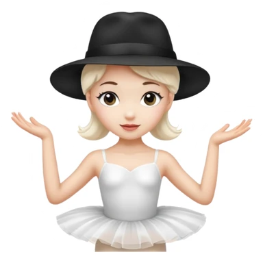 A balerina in with a gangster style sticker