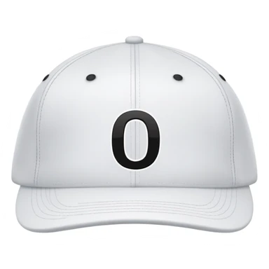 turned white cap with black number “0” on it sticker
