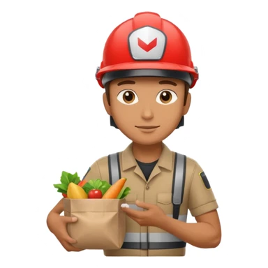 Food Delivery Courier man sticker