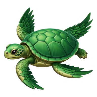 Flying turtle with wings  sticker