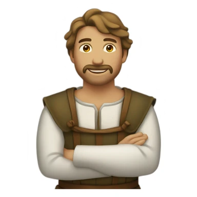 medieval Festival Organizer giving orders sticker