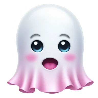 cute ghost with pink bow sticker