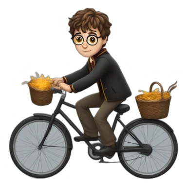 Harry potter à vélo sticker