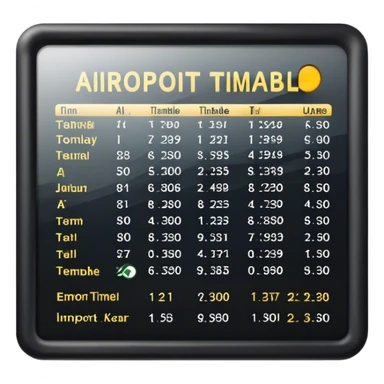airport timetable sticker
