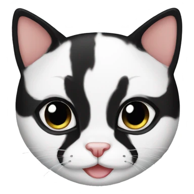 Cute tuxedo cat face sticker