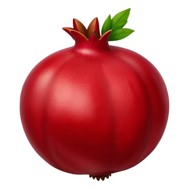 realistic whole pomegranate with leaf sticker