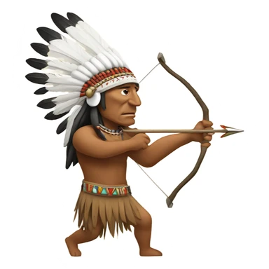 Indian chief firing arrow sticker