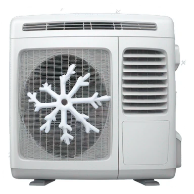 Air conditioner with snowflakes sticker