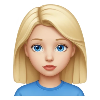 Teenage with blue eyes, blonde hair and thick lips sticker