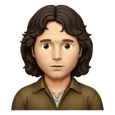 cinematic realistic aged Jim Morrison sticker