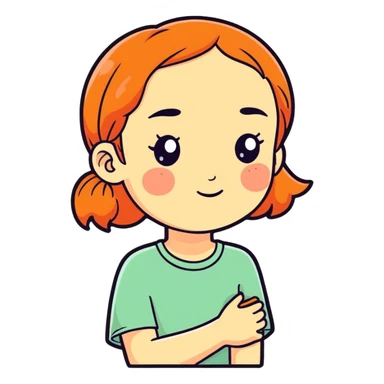freckled girl, cartoonish sticker style sticker