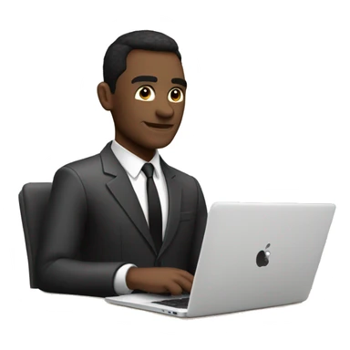 Agent007 WHITE MALE working on MacBook sticker