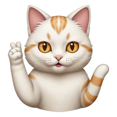 Cat flipping you off  sticker