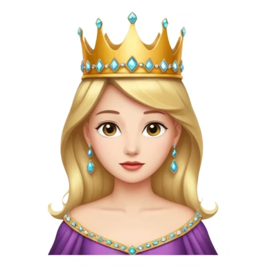 Queen – Elegant woman with jeweled crown and gown sticker