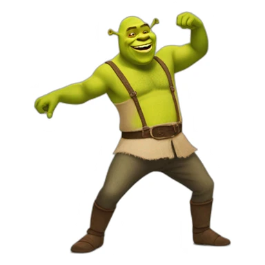 Shrek qui danse sur de la macarena sticker