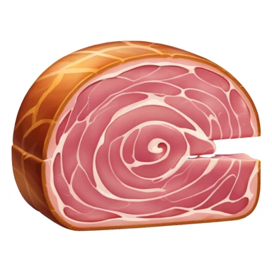 A slice of pink ham meat sticker