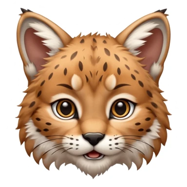 A high-resolution photo-realistic digital illustration of a baby lynx, chest upward A high-resolution, photo-realistic digital illustration of a majestic young Eurasian lynx, shown from the shoulder upwards with lynx markings sticker