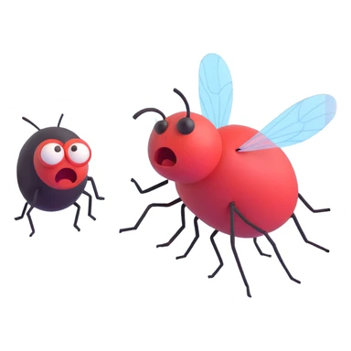 a fly on the window and angry man behind sticker