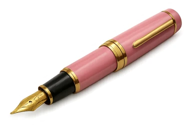 pink luxury fountain pen sticker