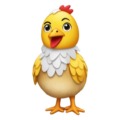 A chick dressed as a chickenugget  sticker