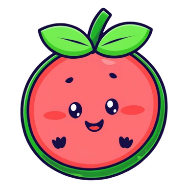 cute cartoon watermelon character sticker