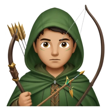 The classic hunter image with bow and arrow sticker