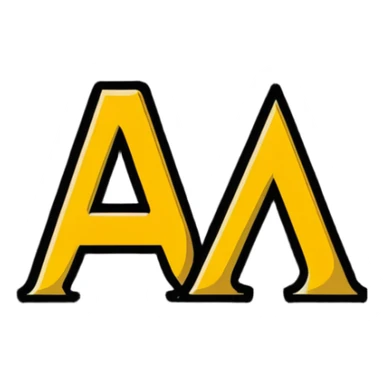 letters BLK with gold outline sticker