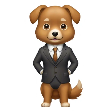 Dog with suit  sticker