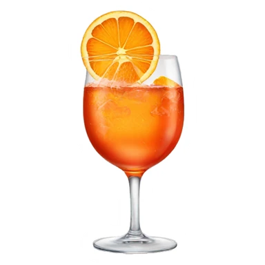 Glass with aperol spritz inside without any orange  sticker