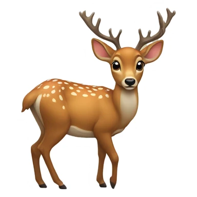 The deer is lying sticker