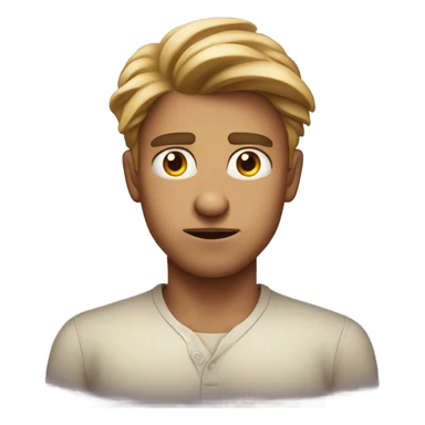 Young feminine guy disgusted sticker