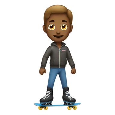 Man inline skating sticker