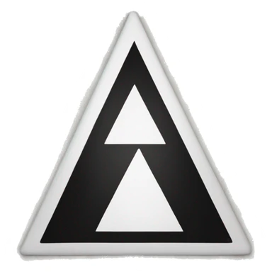 black white triangle with the letter i in it as an information emotiocon sticker