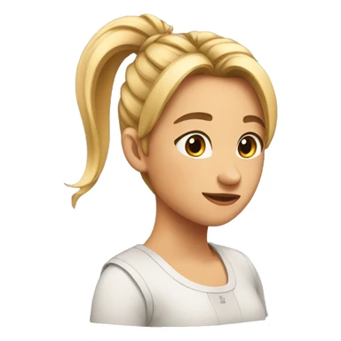 😍with a ponytail  sticker