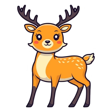 Deer sticker
