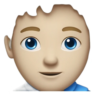 un homme maigre avec des yeux bleus la peau très blanche et des cheveux noirs sticker