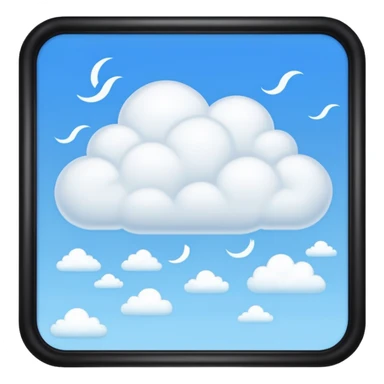cloud photo frame sticker