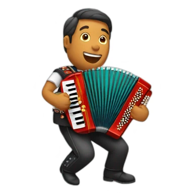 man playing accordion sticker